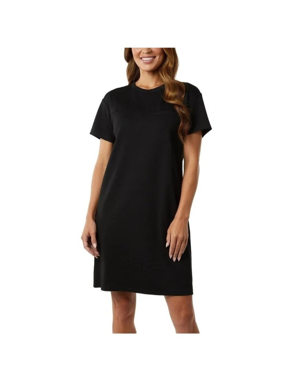NWT 32 Degrees Cool Women's XS Black Short Sleeve Pocket Shirt Dress B1408